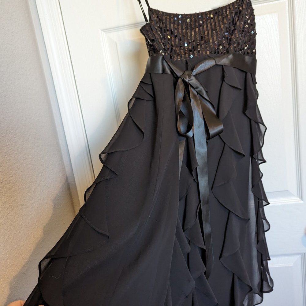 Vintage LBD! Ruffles | EMPIRE WAIST A-LINE | 6 / M | Coldwater Creek | NWOT - Picture 3 of 6